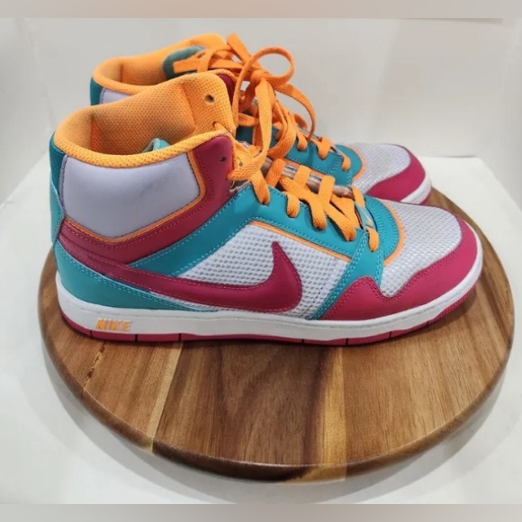 NIKE AIR Mid Prestige 3 High Pink Turquoise Orange - Picture 3 of 4